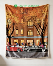 Hermes Throw Blankets